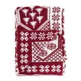 thumbnail image 3 of K-Cliffs - Christmas Fair Isle Knitted Throw Blanket 50 x 60 Inch - Red Throw for Holiday, 3 of 3