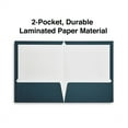 thumbnail image 3 of Universal UNV56418 11 in. x 8-1/2 in. Cardboard Paper, Laminated Two-Pocket Folder - Navy (25/Pack), 3 of 5