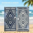 thumbnail image 6 of Reversible Patio Rug Waterproof Plastic Straw Outdoor Mat with Portable Carry Bag, 6 of 8