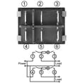 thumbnail image 4 of Heschen Double Rocker Switch SPST ON-Off 6 Terminals Red Light 16A 250VAC with Waterproof Cover, 4 of 4