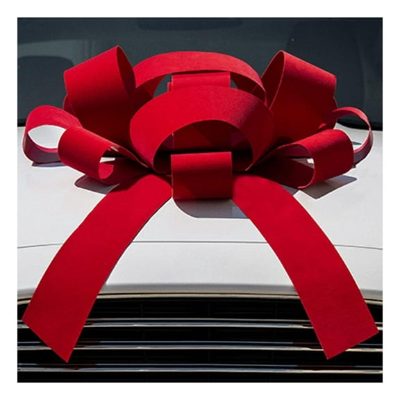Giant Red Velvet 30 inch Magnetic Car Bow