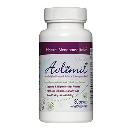 Avlimil | Fabriqué avec des ingrédients biologiques pour l'équilibre hormonal et la ménopause supplément | Mood Pivoter, facilité les bouffées de chaleur, sudation - 1 Alimentation Mois (30 capsules)