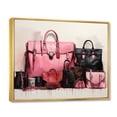 thumbnail image 2 of Designart "Bags Glamour Pink Designer wall art I" Fashion Floater Framed Canvas Print, 2 of 7