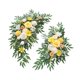 thumbnail image 5 of 2 piezas de arco de flores para boda, estilo bohemio, versátil, decoración floral Amarillo Blanco, 5 of 9