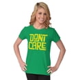 thumbnail image 4 of Funny Sarcastic Attitude Don't Care Womens Slim Fit Graphic Tee Brisco Brands X, 4 of 5