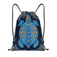 thumbnail image 1 of Xecao Turtle Pattern Sports Drawstring Backpack - String Swim Gym Bag with Wet Proof Pocket for Women&Men-Medium, 1 of 6