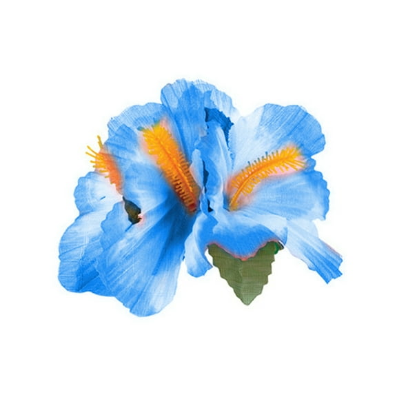 BlockBuster Costumes Blue And White Adult Luau Hawaiian Flower Hibiscus Costume Accessory Hair Clips