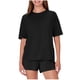 thumbnail image 2 of Karight 2 Piece Outfits Women Casual Soft Loungewear Short Sleeve Drop Shoulder Tops with Shorts Pj Sets Sleepwear Suits, 2 of 7