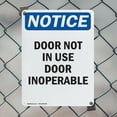 thumbnail image 5 of (2 Pack) Door Not In Use Door Inoperable OSHA Notice Sign 10 Inch X 14 Inch Indoor / Outdoor Rust-Free Aluminum Metal Signs for Workplace, Workshop, and Construction Site, Made in the USA, 5 of 8
