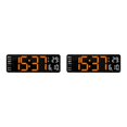 thumbnail image 1 of Guardoinrt 1/2/3 Horloge Murale Numérique Moderne avec Luminosité Réglable et Table de Chevet Calendrier orange 2 Pcs, 1 of 1