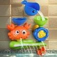 thumbnail image 6 of Loespoir Interactive Bath Shower Toy, Crab Themed Water Wheel Spinner, Happy Bath Time Activity for Sensory Development and Fun, with Multiple Features and Water Effects(Yellow), 6 of 6