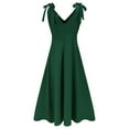 thumbnail image 7 of UPPADA Slim Fit Split Dresses for Women Sleeveless Maxi Dress Solid V Neck Long Dresses Cute Casual Cleavage Party Dress, 7 of 7