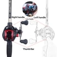 thumbnail image 4 of Sougayilang Carbon Fiber Casting Telescopic Fishing Rod and 7.1:1 GR Baitcaster Reel Fishing Combo, 4 of 7