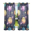 thumbnail image 2 of Universe Planets Stars Blackout Curtains 63 inch Length 2 Panels Window Decoration Curtains for Bedroom Living Room, 2 of 6