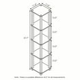 thumbnail image 2 of Furinno Turn-S-Tube 5-Tier Corner Square Rack Display Shelf with Square Tube, French Oak Grey/Black, 18026GYW/BK, 2 of 3