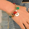 thumbnail image 4 of OUSITAID Christmas Theme Snowflake Reindeer Bell Santa Claus Pendant Adjustable Bracelets, 4 of 4