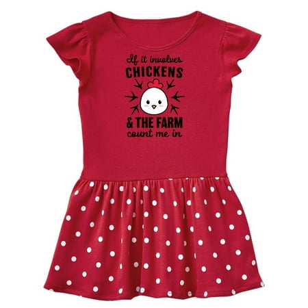 

Inktastic If It Involves Chickens & The Farm Count me in Gift Baby Girl Dress
