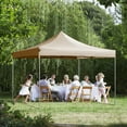 thumbnail image 3 of VICTAL 10' x 10' Pop-up Canopy with Straight Legs Wedding Party Tent Folding Gazebo Beach Canopy with Carry Bag, Beige, 3 of 7