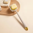 thumbnail image 3 of TACILIP Brushes, Long Handle Double-sided Scrub Brush, Soft Bristle Brush, Shower Tool, 2-in-1 Bath Brush, Ball Flower Bath Brush, Rub Back Brush, Cleaning Supplies, 3 of 3