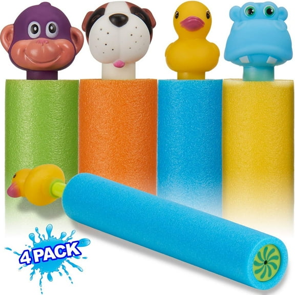 Atlasonix Cooper & Friends Water Blasters, 4 Animal-Shaped Water Blasters