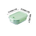 thumbnail image 4 of Glass Bento Box | Microwave & Dishwasher Safe | Glass Lunch Container for Meal Prep | Office & Home Use | 1-Piece Set, 4 of 7
