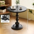 thumbnail image 3 of Mesa Auxiliar Pequeña de Metal, Mesa Auxiliar Redonda Negra Mate Clásica para Mesita de Noche o Sofá, Mesa de Pedestal Pequeña para Sala de Estar, Esquinas, Recámara, Patio y Bar, 3 of 4