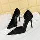 thumbnail image 3 of Nuevos tacones de punta puntiaguda para mujer Banquet Slim Ultra, elegantes y de lujo para mujer, tacones con relieve para novia, de satén, para bodas, clásicos, 3 of 5