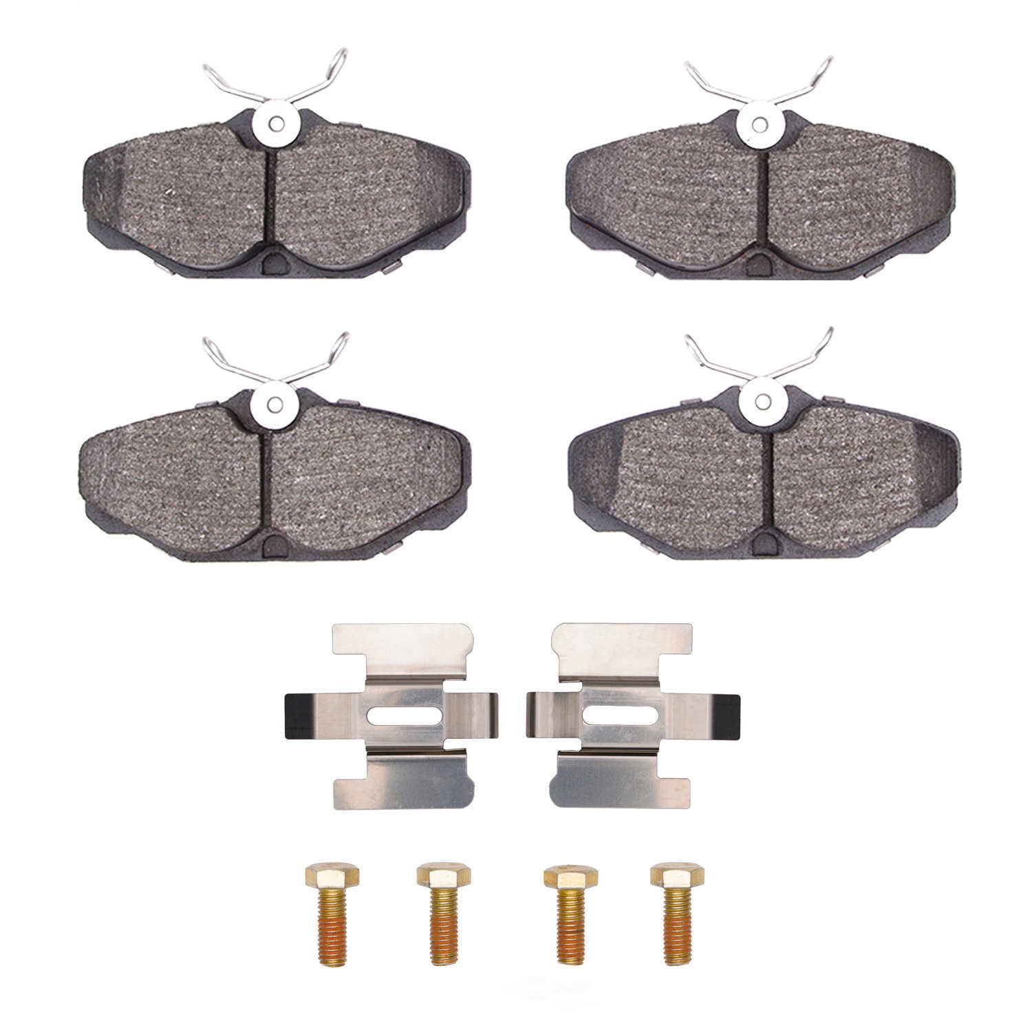 Dynamic Friction Company 1551-0610-01 DFC 5000 Advanced Brake Pads - Semi Metallic and Hardware Kit