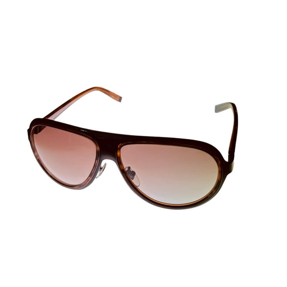 John Varvatos Mens Brown Plastic Aviator Sunglass V740, Gradient Lens
