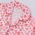 thumbnail image 5 of Tnhcen Women's Flip Collar Button Front Short Sleeve Heart Print Milk Silk Pajama Set Sleepwear Loungewear Stretchy Comfortable 2XL Size, 5 of 9