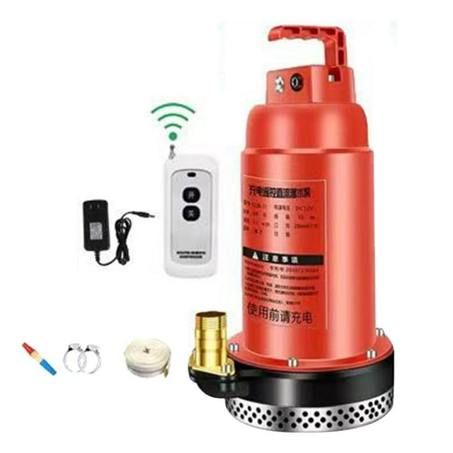 Sump Pump, Submersible Utility Water Pump with Remote Control, Thermoplastic Portable Electric Water Removal Transfer Pump for Swimming Pool Basement Garden Pond Tubs Draining
