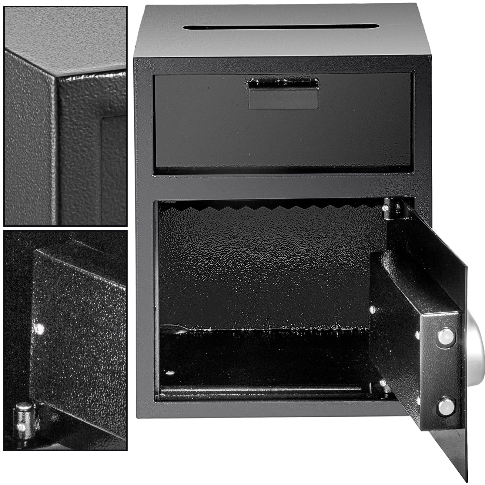VEVORbrand Digital Depository Safe 1.7 Cubic Feet Security Safe Box Made of Carbon Steel with Deposit Slot with Two Emergency Keys Depository Safe Box for Home Hotel Restaurant and Office
