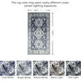 thumbnail image 2 of JV Home Runner Rug Napoli Grey 2'7" x 5' Washable Rugs Anti Slip, 2 of 7
