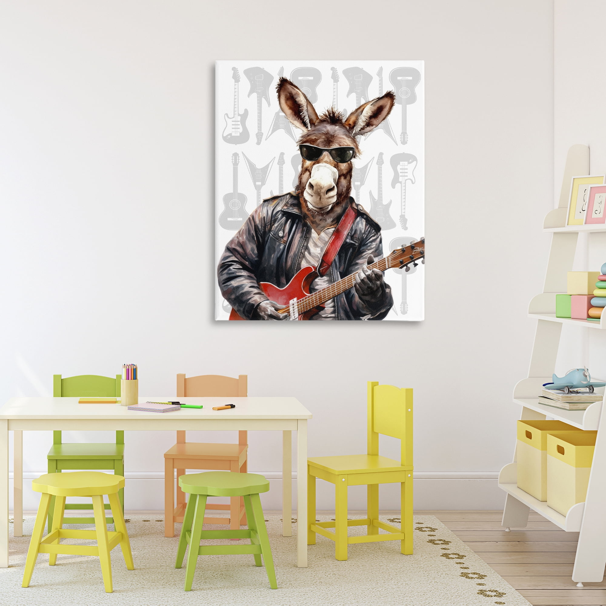 Stupell Industries Performing Musician Donkey Canvas Wall Art, design by CAD Designs