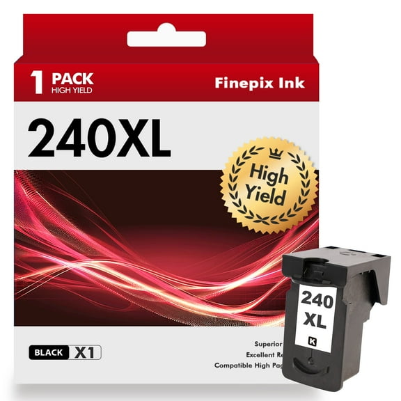 240XL 241XL Ink Cartridge Compatible for Canon 240 PG-240XL for MG3620 MX470 MG3520 TS5120 MG3522 MG3122 MX432 MX512 MX532 MX372 Printer PG 240xl (1 Pack Black)