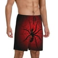 thumbnail image 2 of Bixox Men's Spider on the Web printed lightweight casual shorts, soft sleep shorts with pockets., 2 of 7