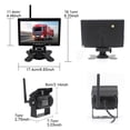 thumbnail image 4 of Becaristey Backup Camera Detachable IP67 Waterproof 7-inch Screen Remote Control Wide Angle Automotive Trailer Rear View Camera Type 2, 4 of 6