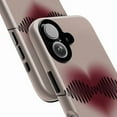 thumbnail image 2 of Heartbeat Wave Modern Minimalist iPhone Case – Subtle Burgundy Heart with Soundwave Graphic, Protective Slim Cover for iPhone 16 15 14 13 12 11 Mini Pro Max, 2 of 6