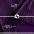 thumbnail image 6 of Whale Flotilla 3-Piece Reversible Silky Soft Queen Size Comforter Bedding Set, Luxurious Satin Comforters with 2 Satin Pillowcases, Lightweight Duvet for All Seasons, Deep Purple, 6 of 9