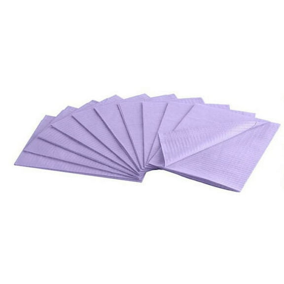 Disposable Patient Bibs Lavender Dental Medical Ortho Tattoo Waterproof 500/Box