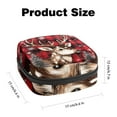 thumbnail image 2 of Sanitary Napkin Storage Bag for Girls Women, Portable First Period Pads Bag Tampons Holder Girls Travel Makeup Bag, Large Capacity Christmas Deer Red Plaid Xmas Tree Snow Snowflake, 2 of 6