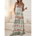 thumbnail image 4 of CHICME Nightgowns for Women Tie-Dye Print Spaghetti Strap Sleeveless Long house Dresses Women Nightshirts & Gowns with Pockets Light Green-XL, 4 of 9