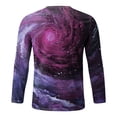 thumbnail image 5 of Men's Long Sleeve Shirts Tie Dye Letter Tshirt Crew Neck Casual Tee Tops Unisex 3D Graphic Print Shirts for Mens Women Fashion Undershirts, 5 of 6