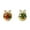 Red & Green, variant on Vintage Sewing Machine Snow Globe Ornament, Holiday Christmas Tree Decoration, Unique Gift for Sewists, Quilters, and Craft Lovers, Winter Home Decor (2 Piece)