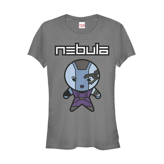 Junior's Marvel Guardians of the Galaxy Kawaii Nebula Graphic Tee Charcoal Small