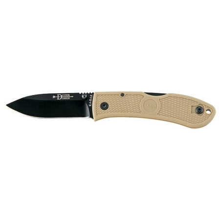 - KA-BAR DOZIER FOLDING HUNTER AUS-8A DROP POINT BLADE COYOTE BROWN ZYTEL