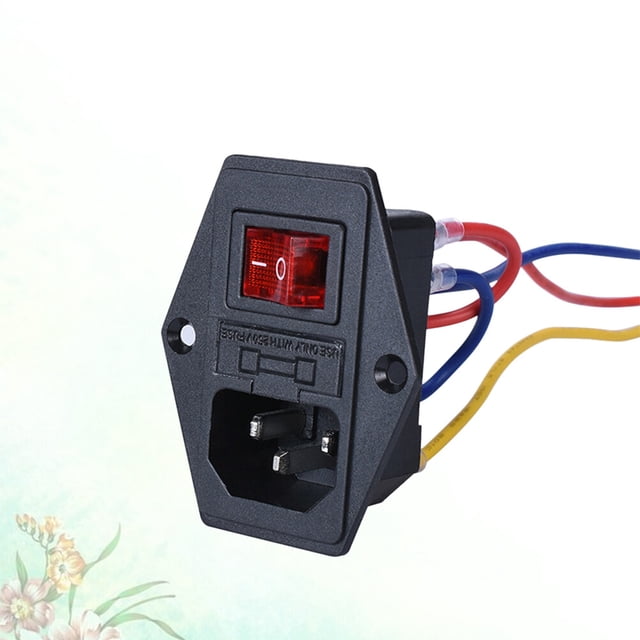 FUTUREORYY Outlet Module with Fuse for 3D Printer Users Black 1Pack