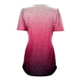 thumbnail image 4 of Women's Summer Print Short Sleeve T-Shirt - Stylish Round Neck Casual Top with Ruffle Detail - Soft Breathable Blouse, 4 of 4
