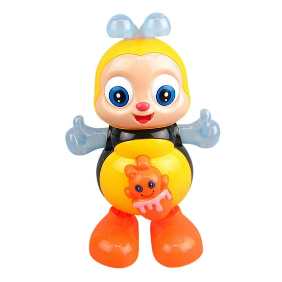 Hxlamzoo Dancing Bee Toy with Lights & Music Screwdriver - Interactive Sensory Learning Toy for Toddlers, ABS Plastic Chew-Safe Design with Motor Skill Development