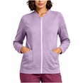 thumbnail image 2 of Qodauz Scrub Sweatshirt Jackets for Women Zipper Bomber Jacket Medical Nurse Coats with Pockets M, 2 of 7